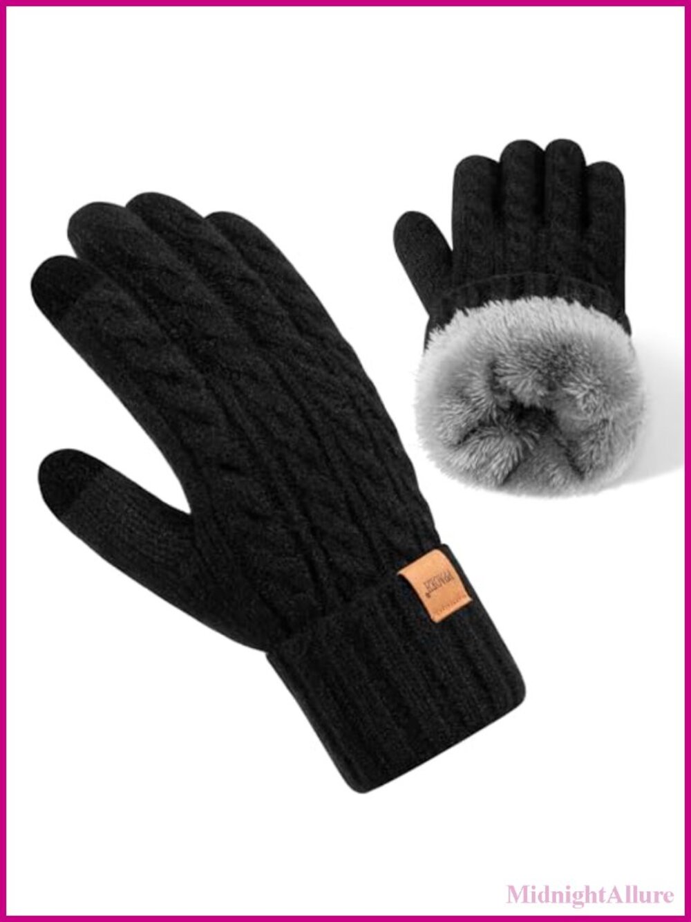 Touchscreen Winter Gloves Fleece Lined Thermal Knit Warm